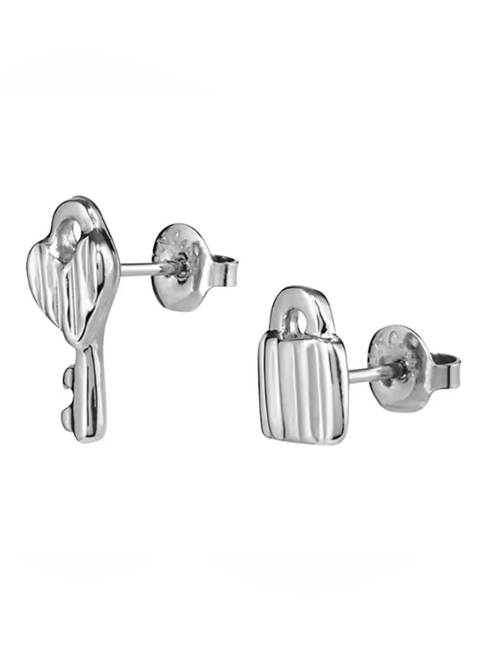 Uno de 50 Silver Unlock Stud Earrings